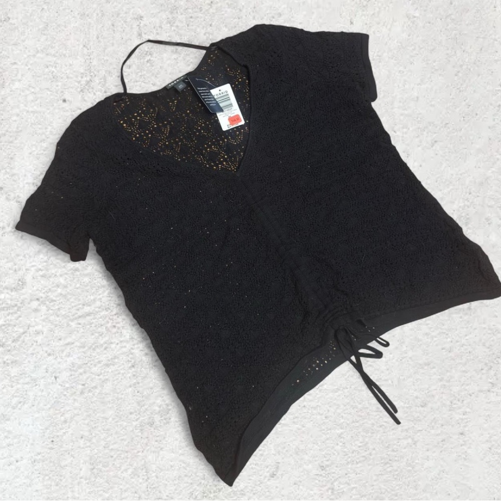 Torrid Black Lace V-Neck Blouse